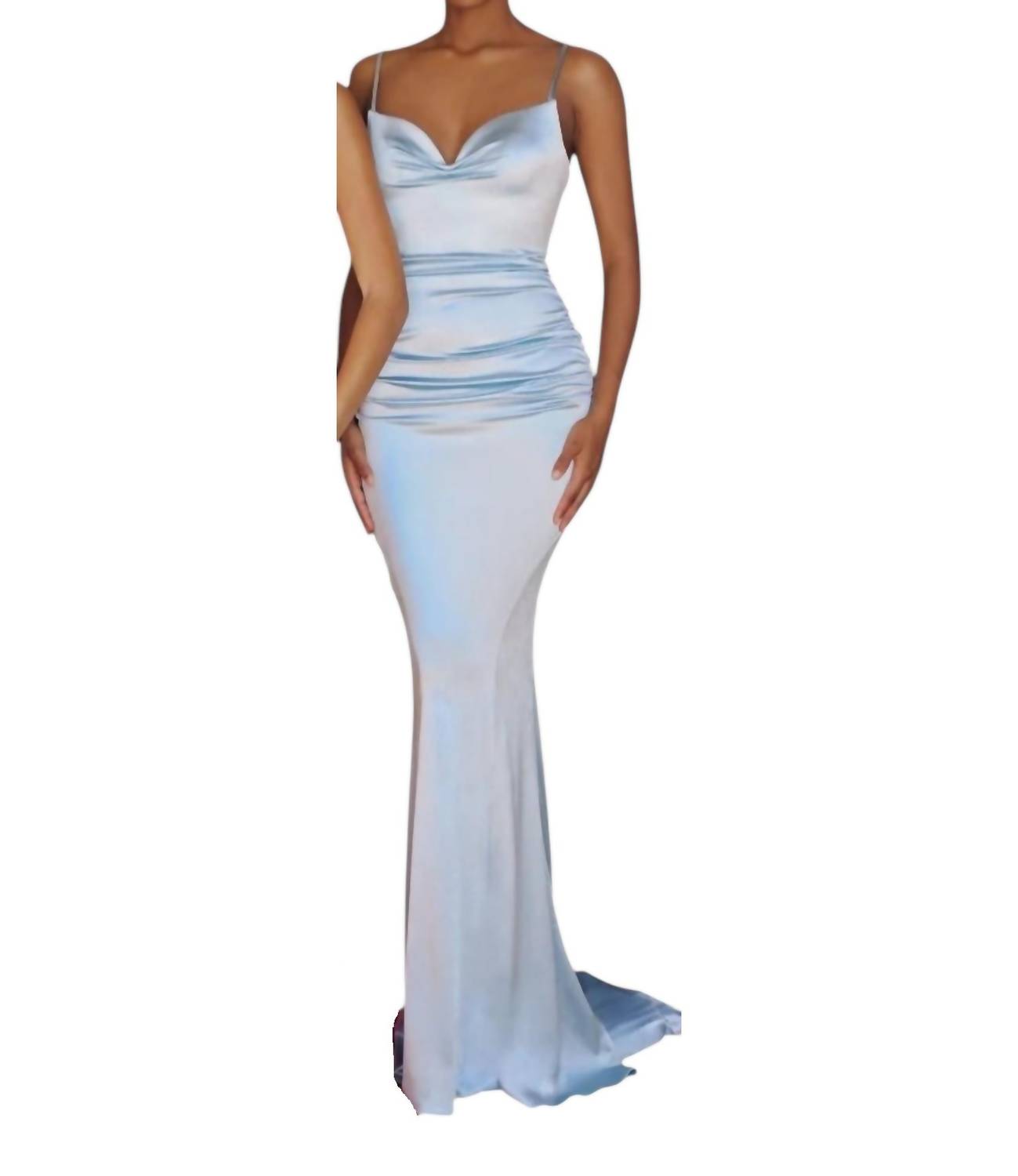 Ladivine Bow Style Bust Dress in sky blue - women's dress