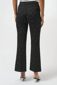 Joseph Ribkoff - Checkered Print Pull On Flared Pants