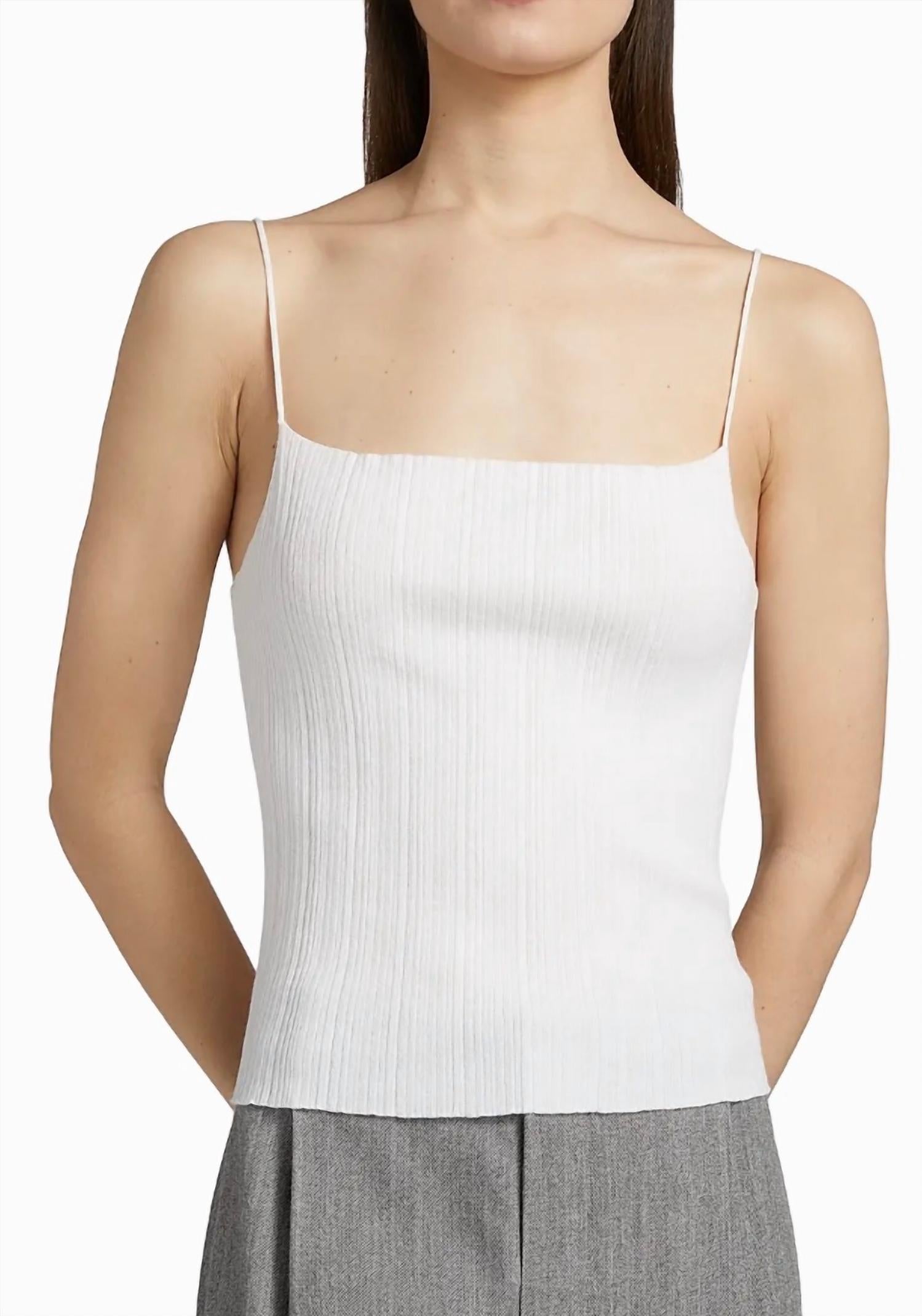 Vince - Double Layer Rib Elbow Sleeve Top