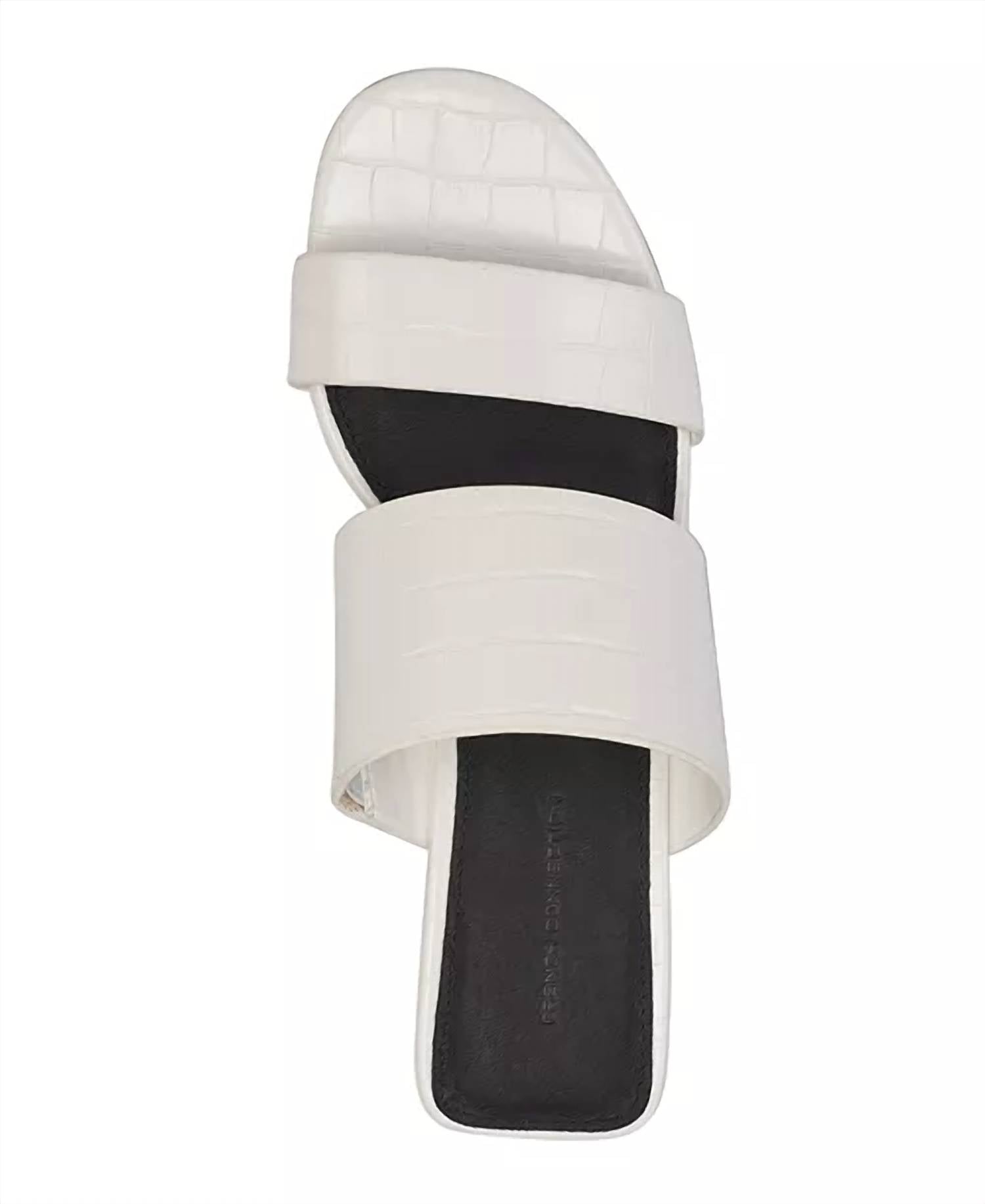 French Connection - Women's Crocodile Slide Sandal