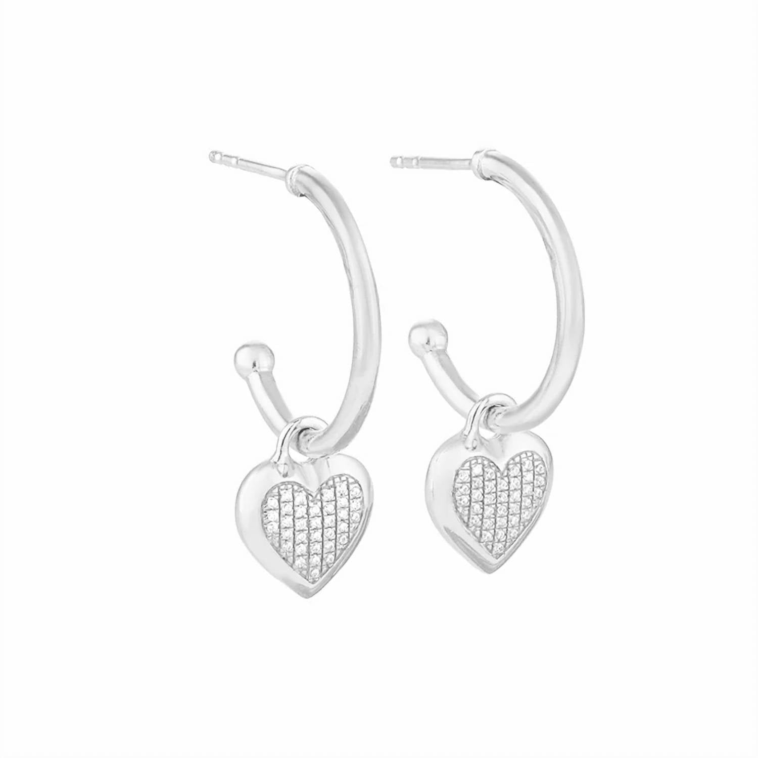 Ella Stein - Women's Protected Heart Hoop Earrings