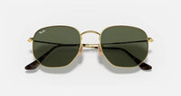 Ray Ban - Hexagonal Flat Lens Medium Non Polarized Sunglasses Rb3548n 001