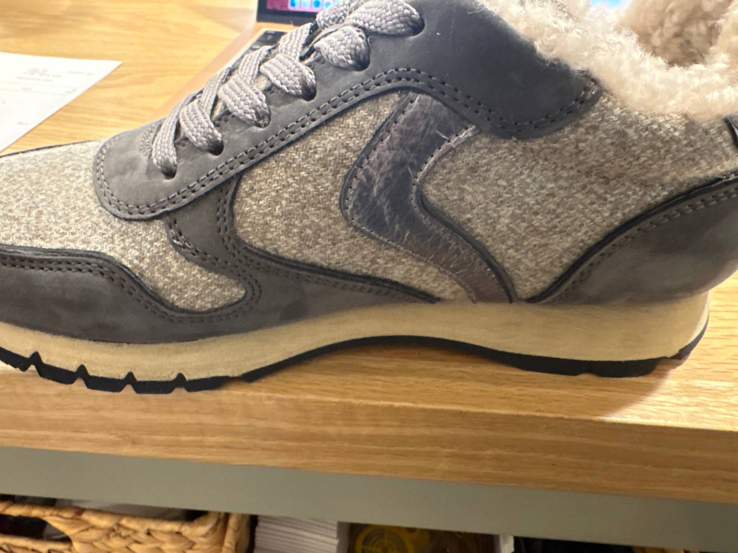 Voile Blanche Women's Julia Pump Shearling Trainers Shoes in gray - women's sneaker - alternate view