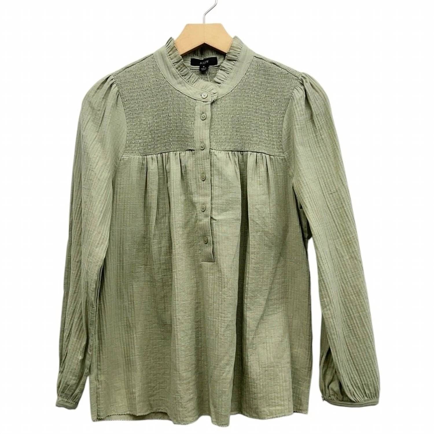 J.Crew - Long Sleeved Smocked Gauze Top