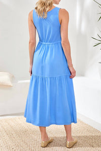 Tribal - Mix Media Sleeveless Maxi Dress