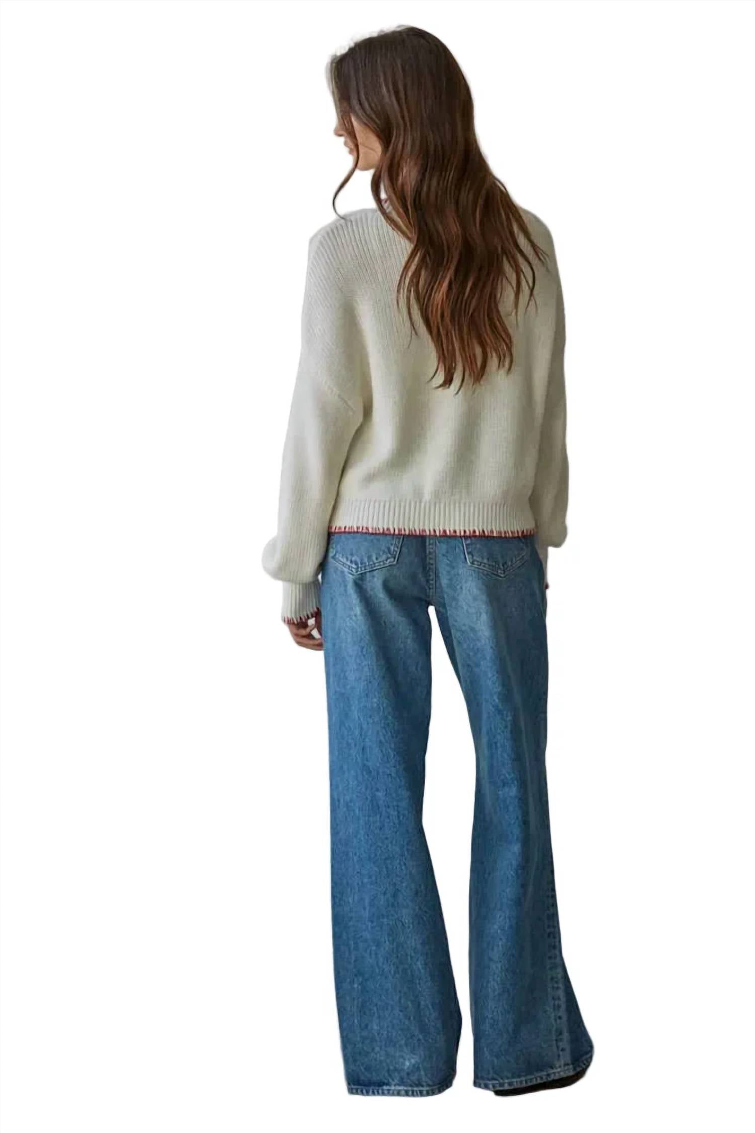 By Together - Knit American Flag Pullover Sweater