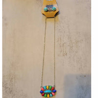 Pink Panache - Women's Stone Necklace & Earring Set