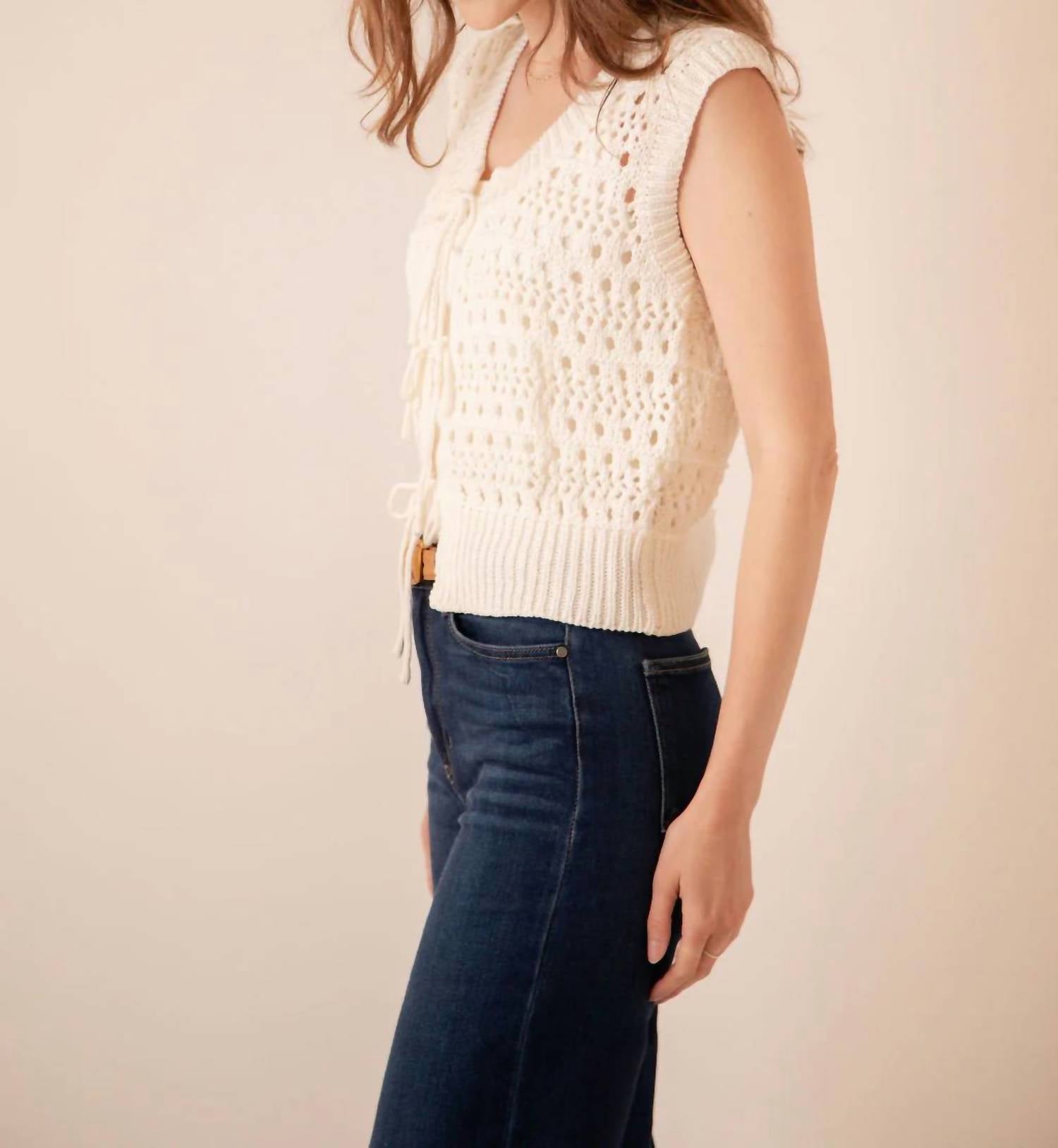Elan - Costa Open Knit Vest