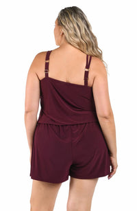Maxine Of Hollywood - Swim Romper One Piece - Plus