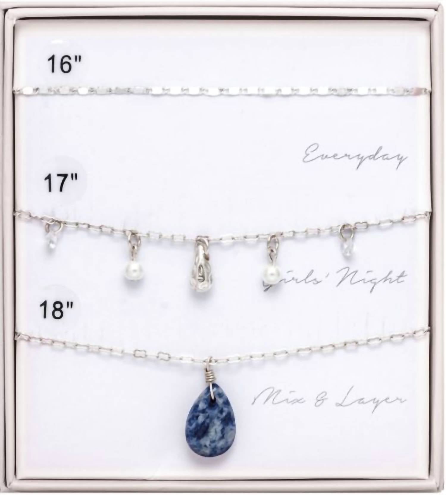 Rain Jewelry - Women's Dainty Necklace Trio