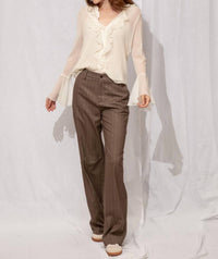 Lucy Paris - Delphine Long Sleeve V-neck Top