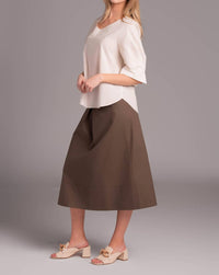 Susanne Bommer - Cotton V-neck Top