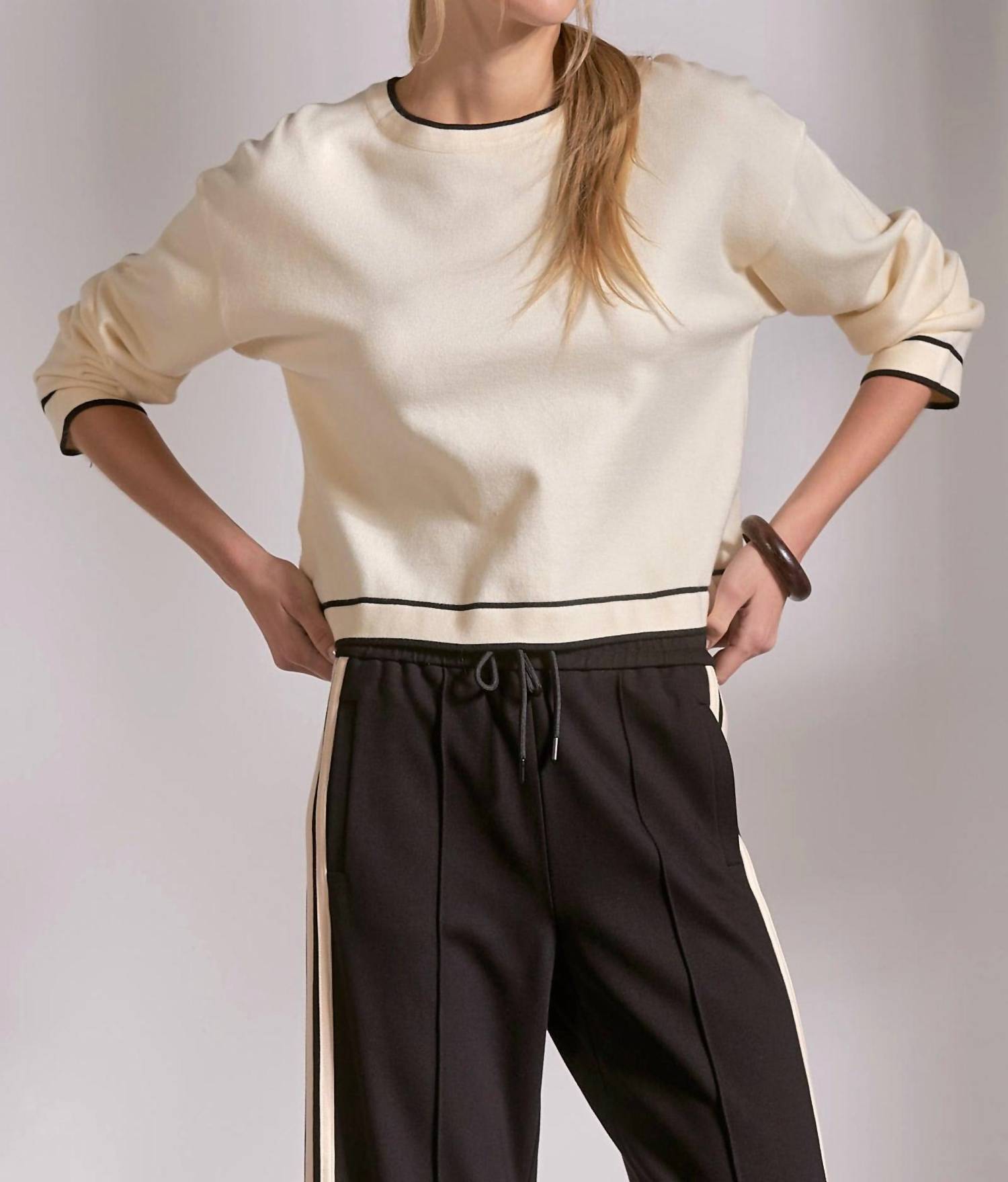 Elan - Women's Long Sleeves Crewneck Sweater