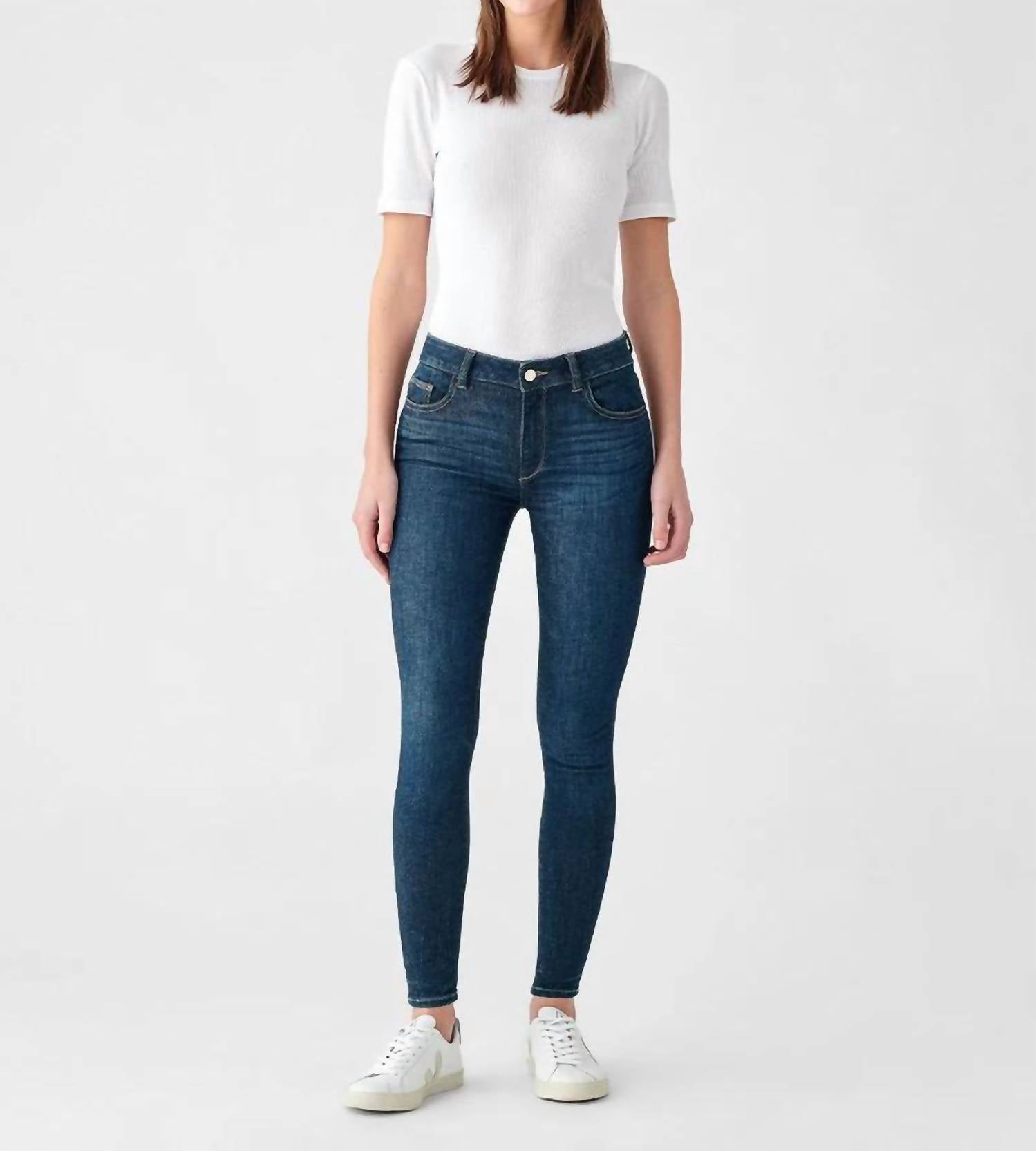 DL1961 - Women's Florence Midrise Ankle Skinny Jeans in dekalb - women's jeans - detail view