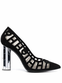 Salvatore Ferragamo Women's Mirrored Heel Pumps in black - women's heels - view 95