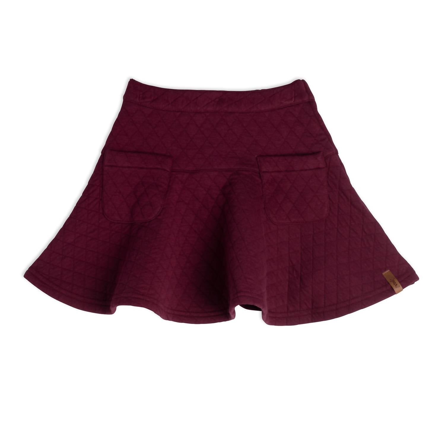 Deux Par Deux - Pkt Detail Quilted Mini Skirt