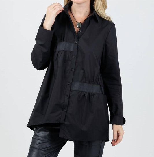 Ozai N Ku - Enid Ruched Button-down Shirt