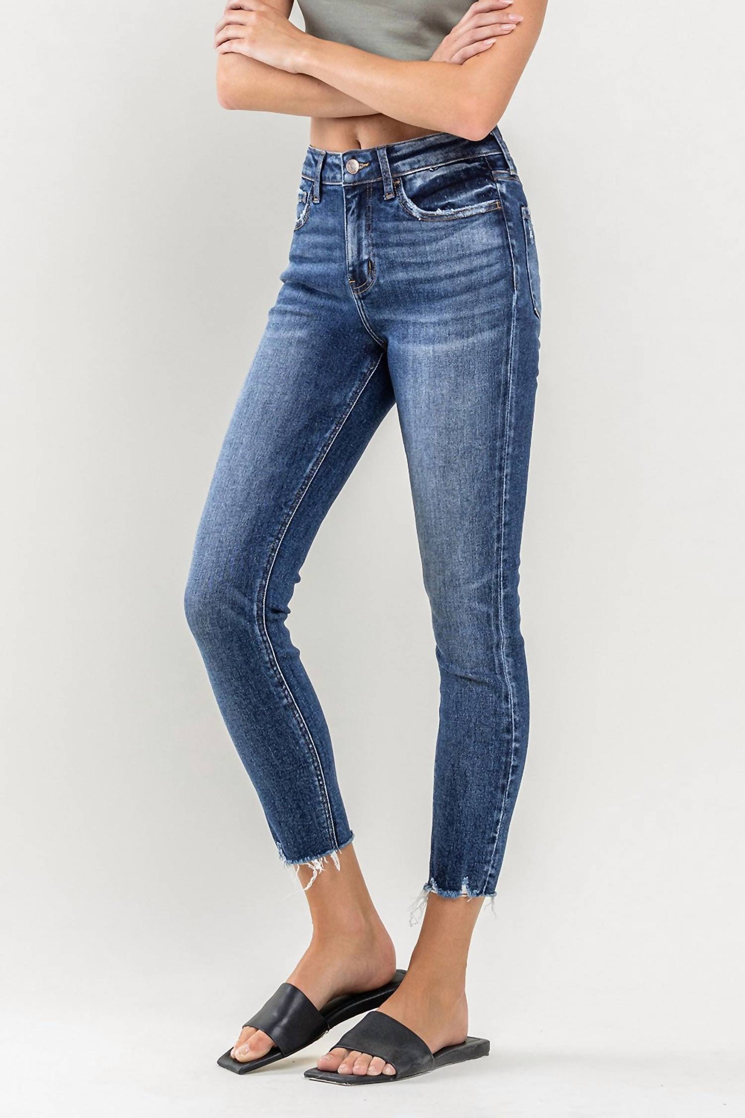 Vervet By Flying Monkey - Tummy Control High Rise Crop Skinny Jeans