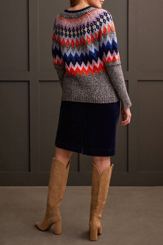 Tribal - Long Sleeve Intarsia Sweater