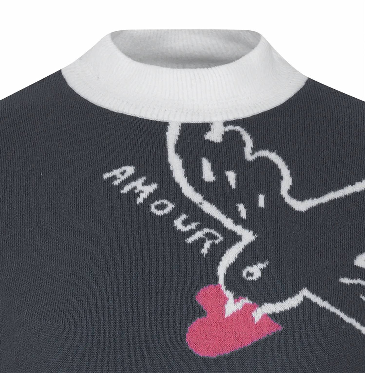 Castelbajac - Women's Artwork Jacquard Point Polar Knit Top