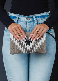 Panache Apparel - Women's Aztec Western Southwestern Woven Cotton Wristlet Clutch