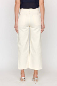 CHRISTY LYNN Dorian Cropped Denim Pant in ecru - women's pants - alternate view