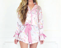 8 Oak Lane - Celebrate Satin Ruffle Short Pj Set