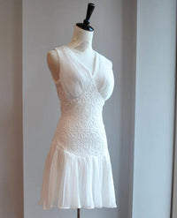 Just Me - Women's Halter Neck Pleated Dress