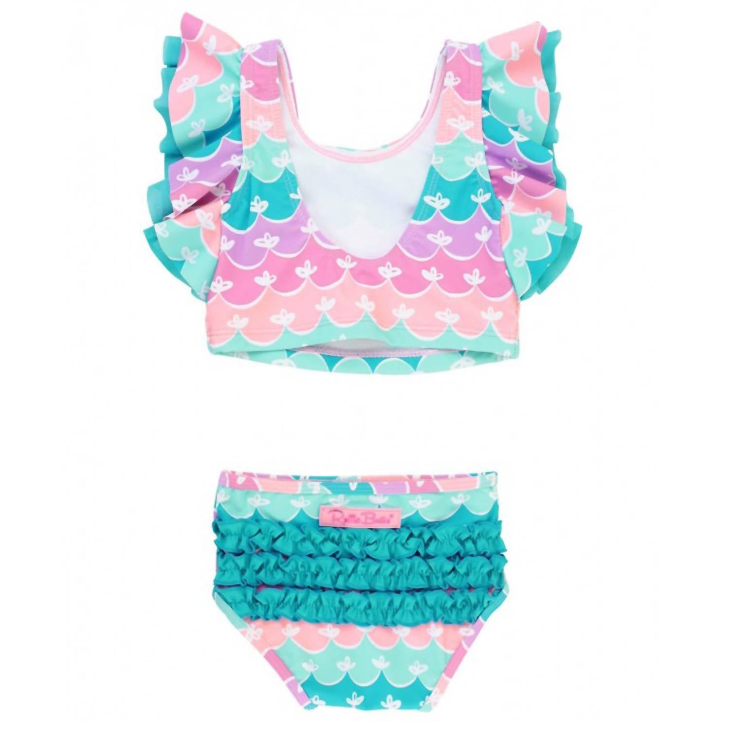 Rufflebutts - Toddlers Mermaid Tankini Two-Piece Swimsuit