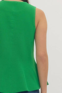 Entro - Emerald Elegance Peplum Top