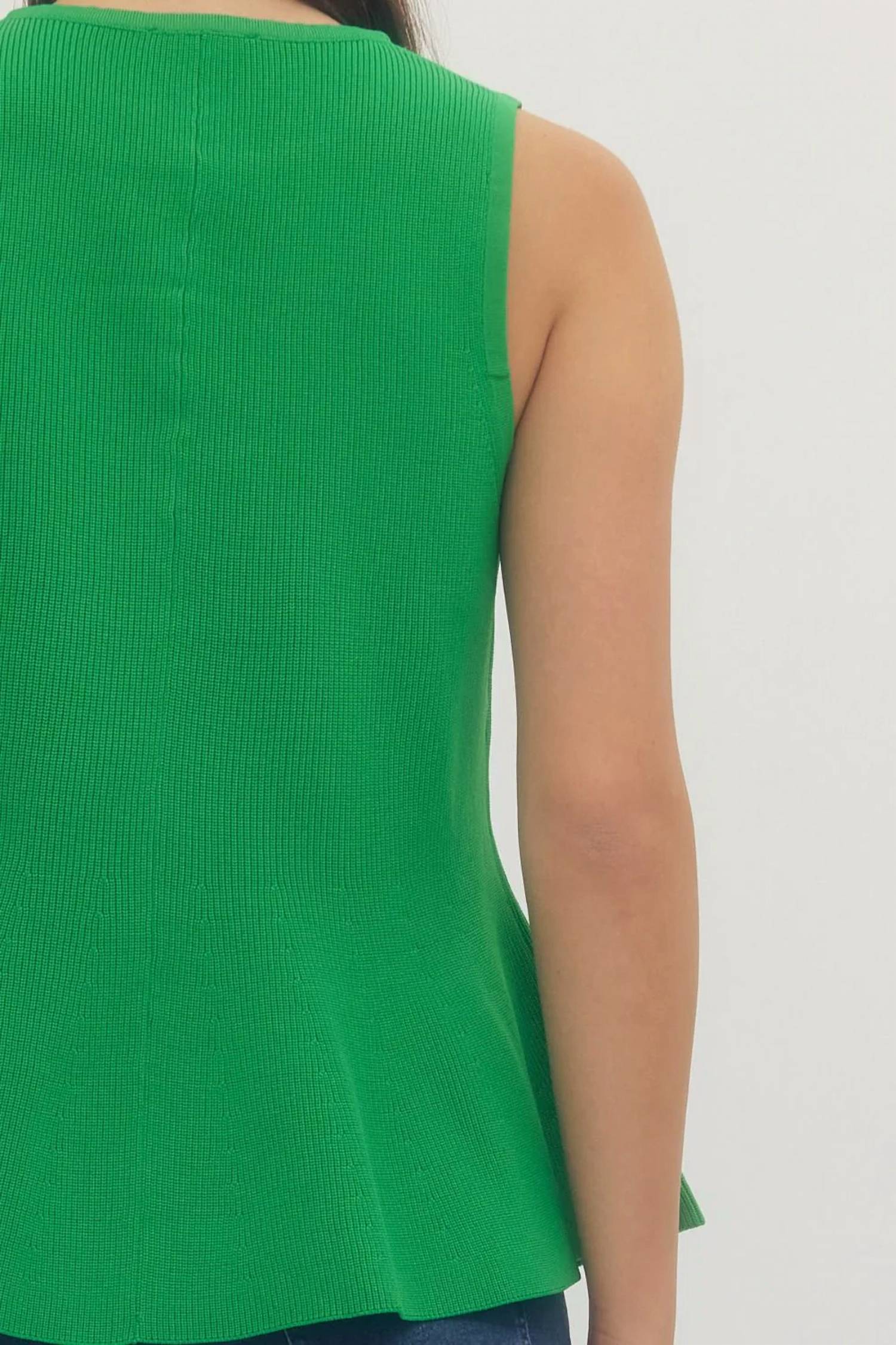 Entro - Emerald Elegance Peplum Top