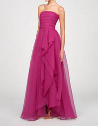 Theia - Teresa Strapless Draped Gown