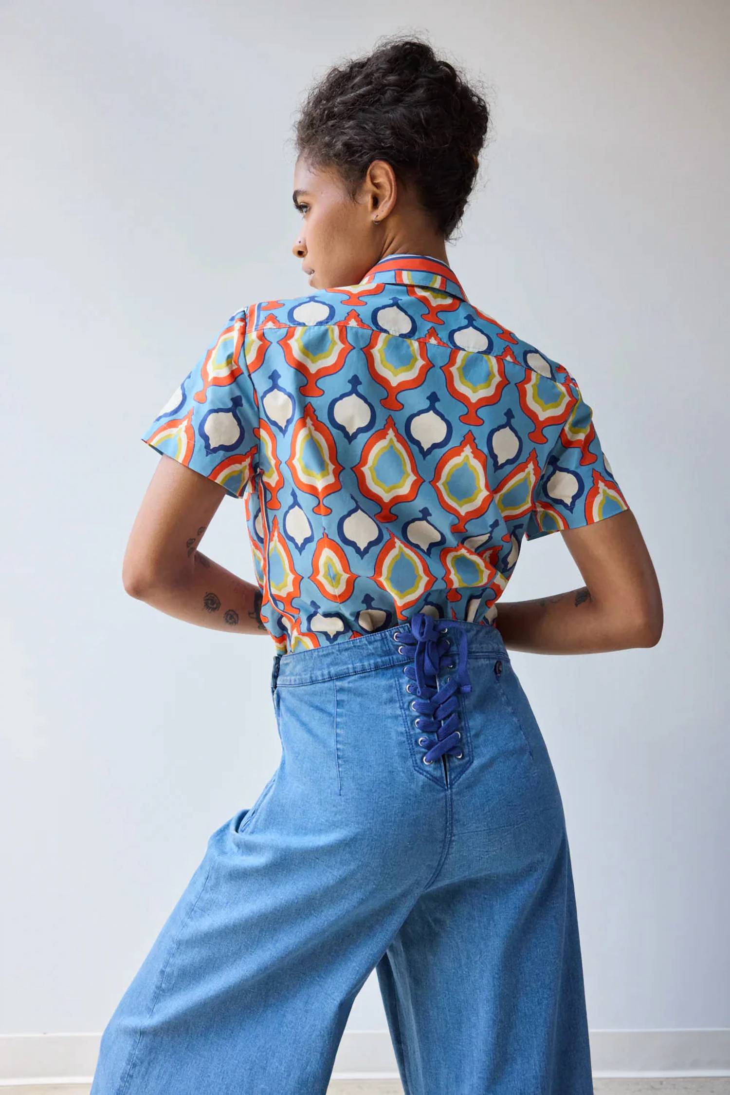 Hope For Flowers - Scarf Tie Button Down Top