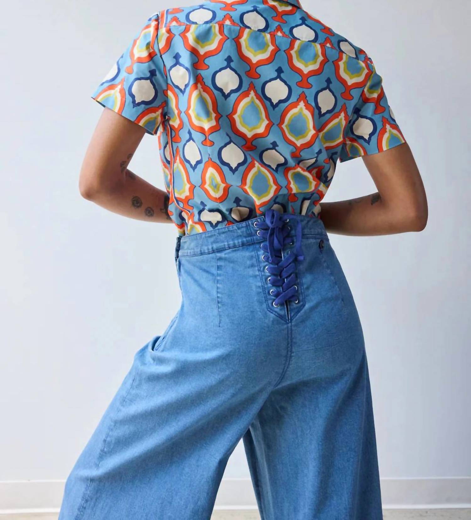 Hope For Flowers - Scarf Tie Button Down Top