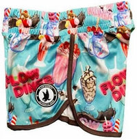 Flow Society Girls' Milkshake Lacrosse Shorts in blue - kids' shorts - detail view