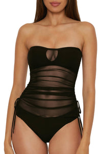 Becca - Bandeau Tankini Pull On Swimsuit Top