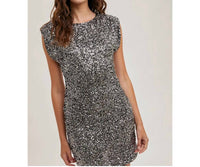 BluIvy Sequin Mini Dress in silver - women's dress
