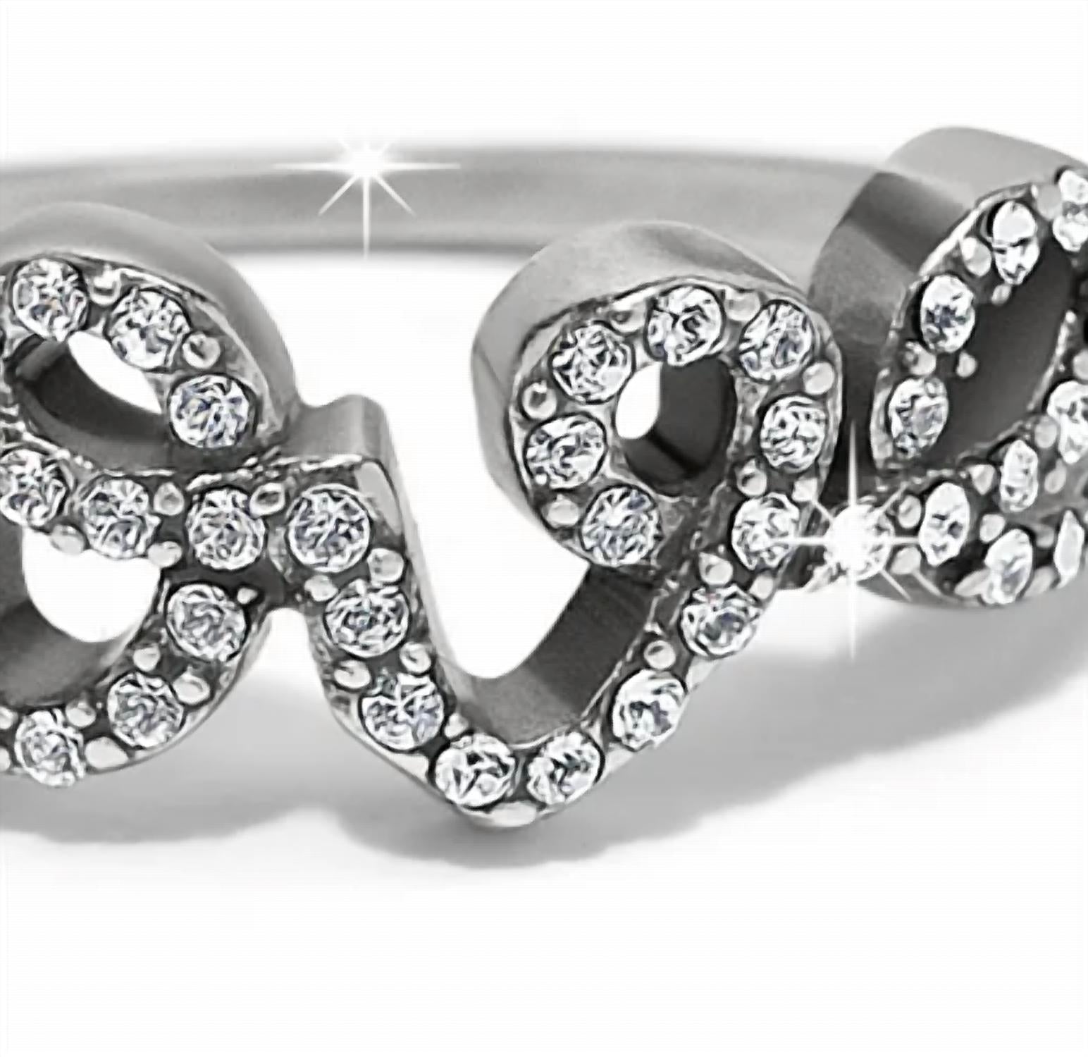 Brighton - Women's Love Script Sparkle Ring