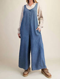 Easel - Washed Tencel Jumpsuit Romper