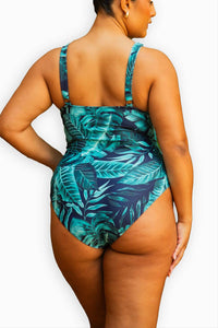 Fashion Szn Curve - Trim Detail Sculpting Swimsuit - Plus Size