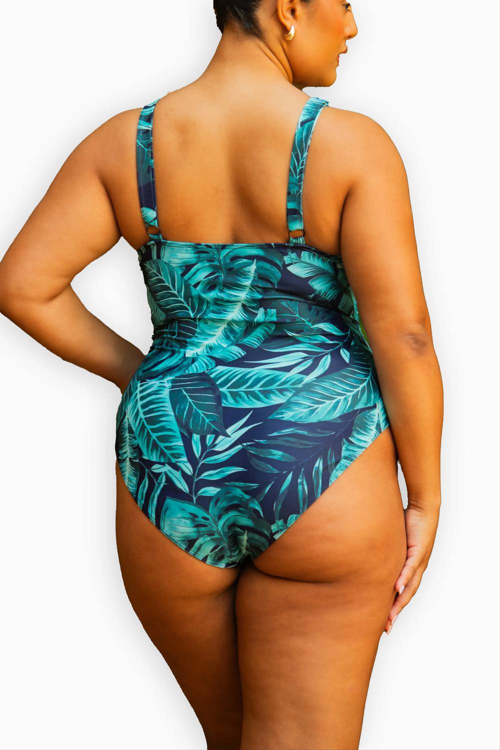 Fashion Szn Curve - Trim Detail Sculpting Swimsuit - Plus Size