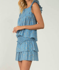 Elan - Layered Tiered Mini Skirt