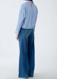 Oui - Striped Elasticated Hem Blouse