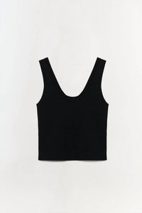 SIMKHAI Uri Tank Top in black - women's tank top - alternate view
