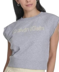 Calvin Klein - Women's Performance Cropped Outline Logo Sweatshirt