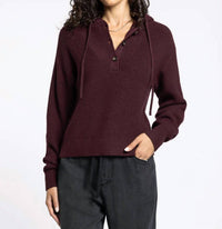Thread & Supply Dolly Sweater Hoodie in zinfandel - women's top