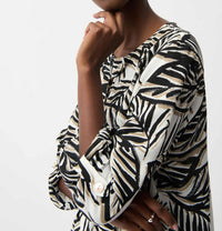 Joseph Ribkoff - Georgette Tropical Print Boxy Top