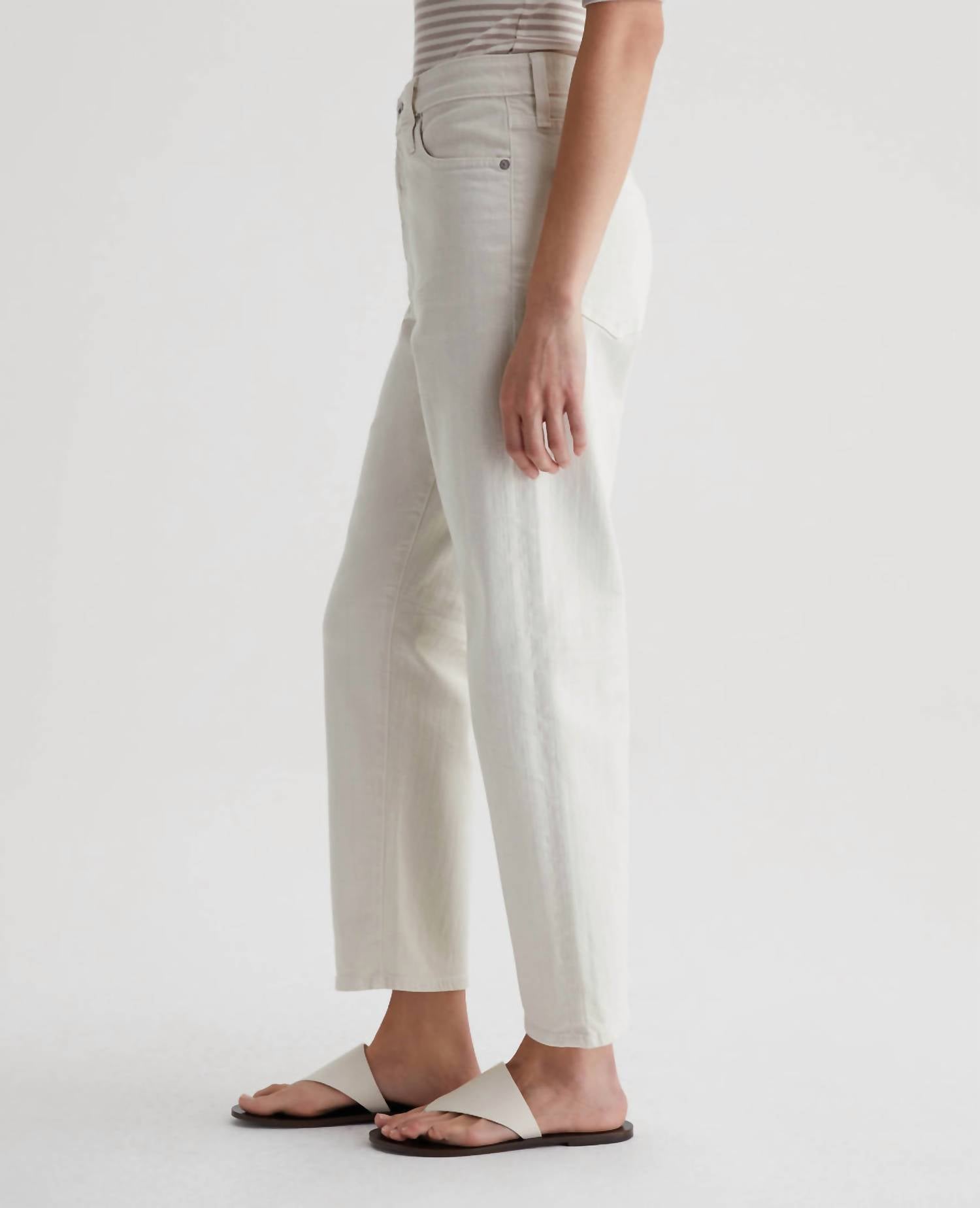 AG Jeans Rian High Rise Straight Jean in opal stone - women's jeans - alternate view