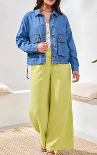 Tribal - Patch Pockets Button Front Jacket