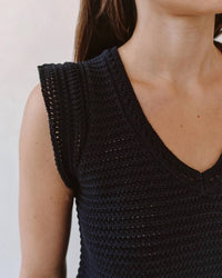 Bella Dahl - Short Sleeve V Neck Crochet Top